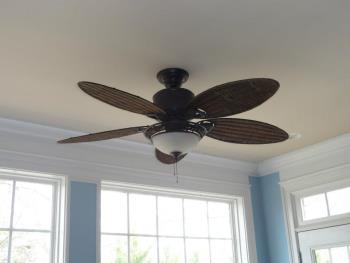 Ceiling fan install in Colbert, GA by Meehan Electrical Services.